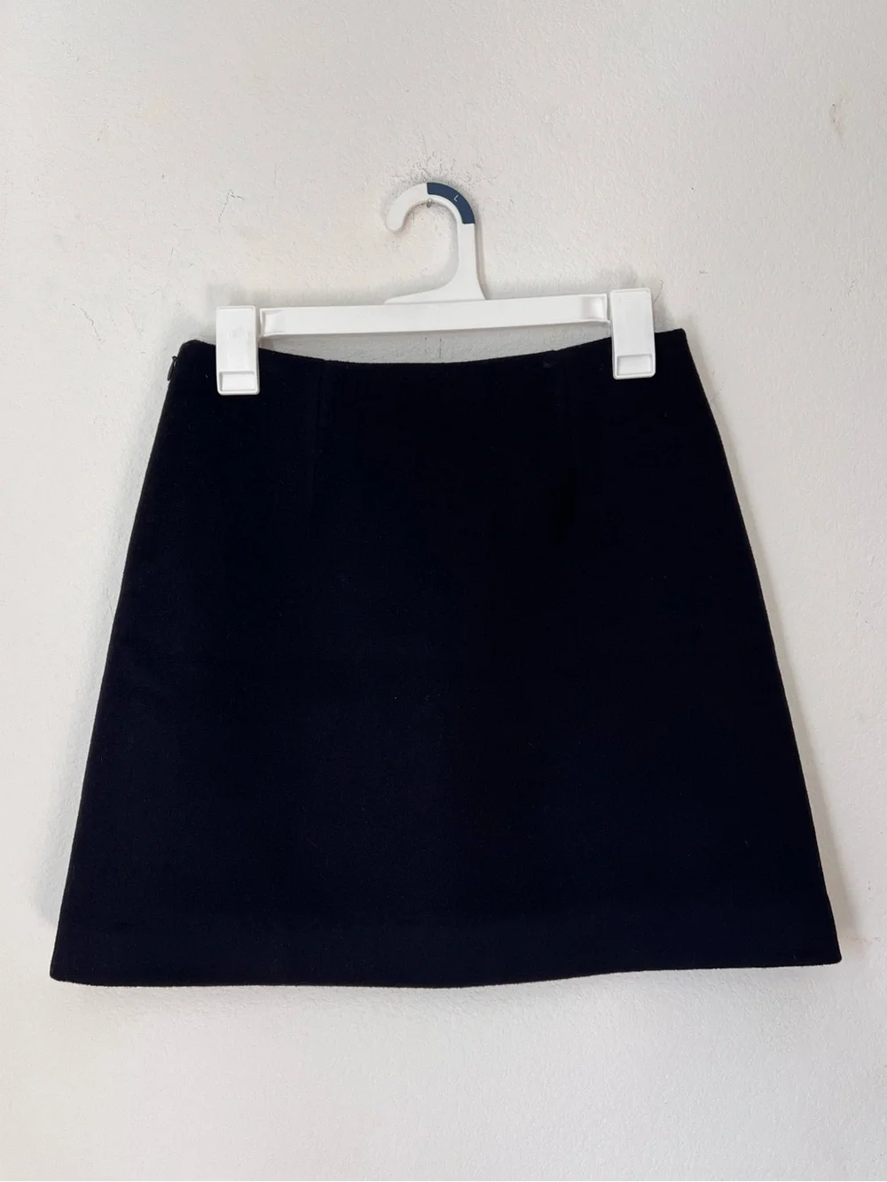 Theory Luxe Divide Wool-Cashmere Navy Blue Cropped Jacket & Mini Skirt Set‎ Sz 4